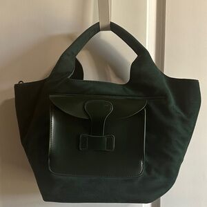 Anthropologie green suede satchel, shoulder bag